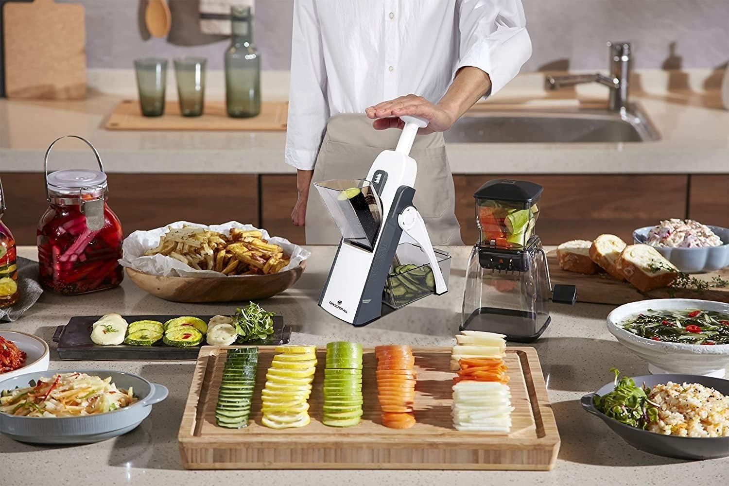 Slicer- Slicer for Vegetables, Meal Prep with Thickness, Size Adjustment